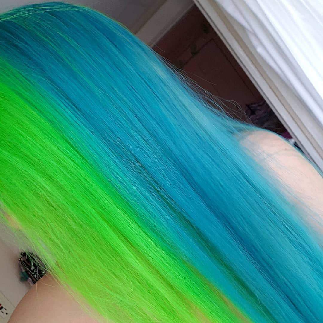 Iroiro 350 UV Reactive Green Neon Vegan Cruelty-Free Semi-Permanent Hair Color - Image 3