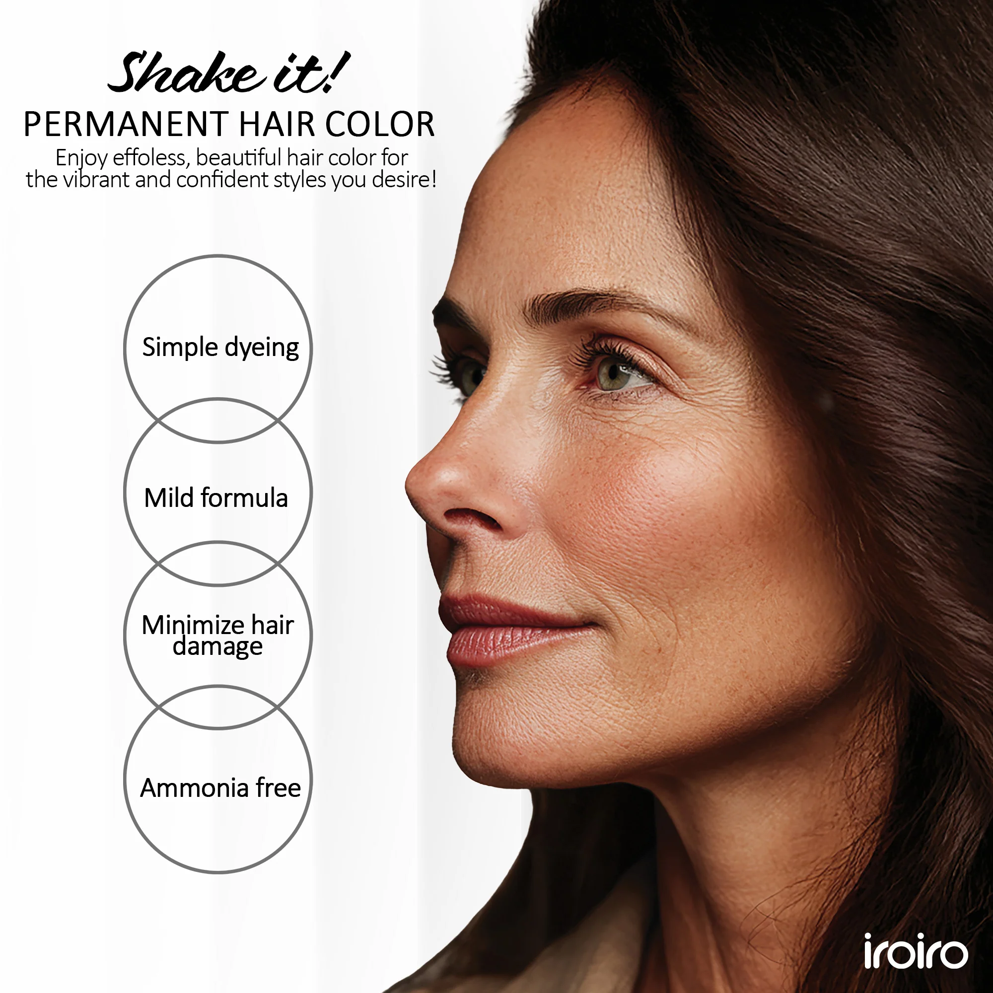 Iroiro Brown Permanent Gray Coverage Hair Color - Image 4