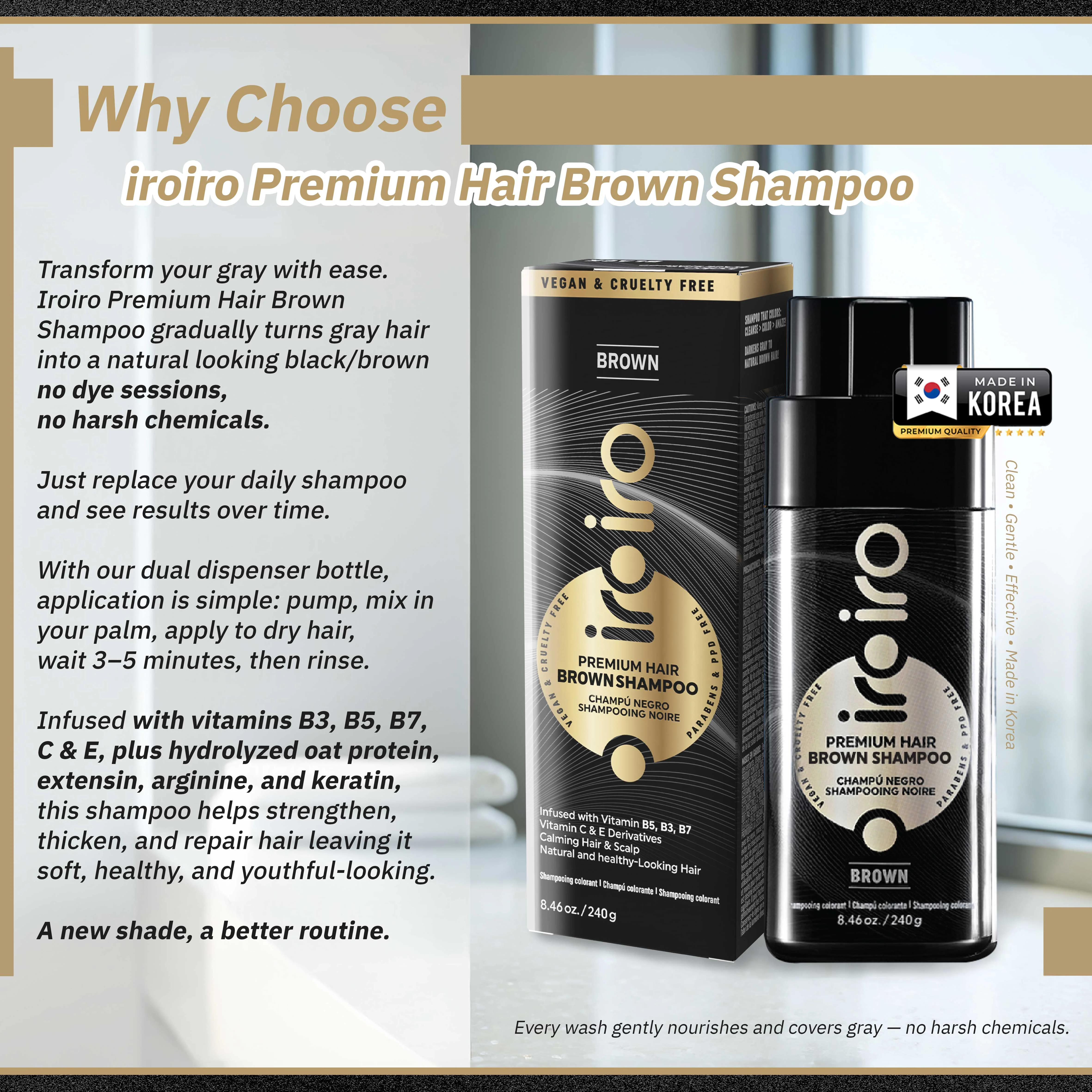 Iroiro Premium Hair Brown Shampoo - Image 7